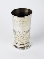 Lot 12 - A Victorian silver presentation beaker, James...