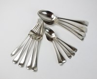 Lot 33 - A part set of Old English patterns silver...