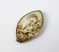 Lot 55 - A late 18th century ivory mourning pendant,...