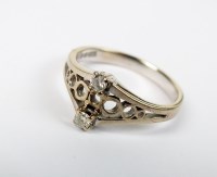 Lot 72 - An 18ct white gold two stone diamond ring,...