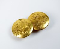 Lot 84 - A pair of 18ct gold dress studs, each with...