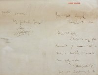 Lot 118 - BRAM STOKER and HENRY IRVING; a framed letter...