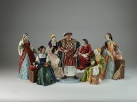 Lot 141 - A set of Royal Doulton figures, Henry VIII and...