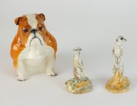 Lot 153 - Two John Beswick Meerkats, modelled standing...