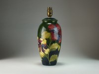Lot 166 - A Moorcroft lamp base in the Hibiscus pattern...