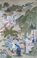 Lot 200 - A Chinese painting on silk, Qing, painted in...