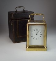 Lot 214 - A late 19th century French repeating carriage...