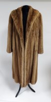 Lot 229 - A pastel mink fur coat, with embellished...