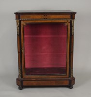 Lot 276 - A Victorian ebonised amboyna banded low...