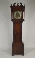 Lot 288 - An 18th century oak thirty hour longcase clock,...