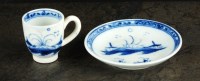Lot 12 - A Caughley Toy coffee cup and saucer, circa...