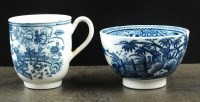 Lot 16 - A Caughley coffee cup, circa 1785, with double...