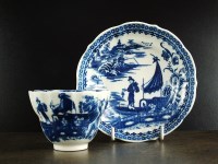 Lot 30 - A Caughley tea bowl and saucer, circa 1785, of...