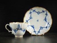 Lot 31 - A Caughley teacup and saucer, circa 1786-94,...