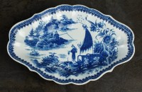 Lot 46 - A Caughley dessert dish, circa 1790, of melon...