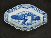 Lot 48 - A Caughley dessert dish, circa 1785, of melon...