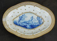 Lot 54 - A rare Caughley dessert tureen stand, circa...