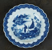 Lot 58 - A Caughley plate, circa 1780-85, of circular,...