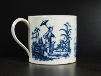 Lot 61 - A large Caughley porter mug, circa 1780,...