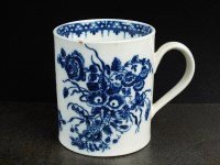 Lot 62 - A rare Caughley mug with monogrammed initials,...