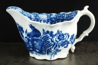 Lot 80 - A Caughley creamboat, circa 1780, of Chelsea...