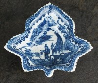 Lot 97 - A Caughley leaf-shaped pickle dish, circa 1780,...