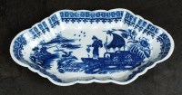 Lot 106 - A Caughley spoon tray, circa 1780, of...
