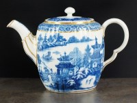 Lot 115 - A Caughley teapot with associated cover, circa...