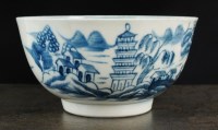 Lot 118 - A Caughley waste or 'slop' bowl, circa 1790,...