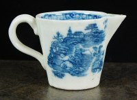 Lot 120 - A small Caughley milk jug, circa 1780, of an...