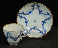 Lot 133 - A Caughley teacup and saucer, circa 1786-94,...