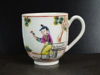Lot 138 - A Worcester coffee cup, circa 1765-68, with a...