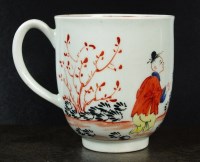 Lot 142 - A Worcester coffee cup, circa 1765-70, with...