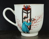Lot 144 - A Worcester coffee cup, circa 1765-70, with an...