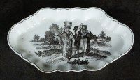 Lot 149 - A Worcester spoon tray, circa 1765, the fluted,...