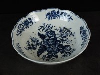 Lot 193 - A Worcester circular strainer dish, circa 1775,...