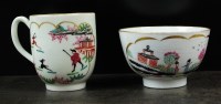 Lot 211 - A Worcester Stag Hunt coffee cup and teabowl,...