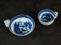 Lot 227 - A Caughley porcelain egg strainer, circa 1785,...