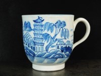 Lot 232 - A Caughley coffee cup, circa 1785, painted in...