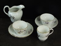 Lot 235 - A Flight, Worcester porcelain part tea service,...