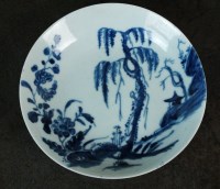 Lot 246 - A Worcester saucer, circa 1760, painted in...