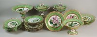 Lot 261 - An English porcelain botanical dessert service,...