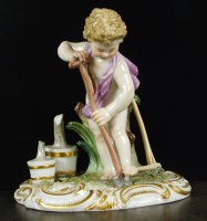 Lot 272 - A 19th century Meissen figure, the first...