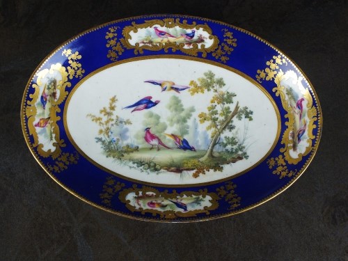 Lot 274 - A 'Sevres' oval porcelain dish, bears mark for...