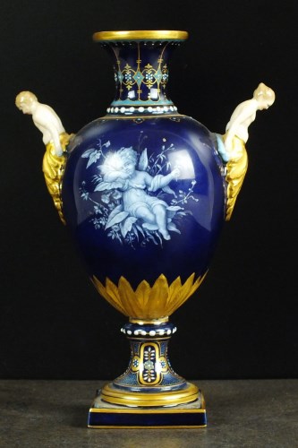 Lot 278 - A Meissen 'Limoges Enamel' type vase, circa...