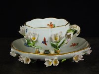 Lot 282 - A Meissen porcelain cup and saucer, late 19th...