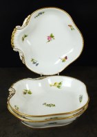 Lot 288 - Three Paris porcelain (Feuillet) dessert...