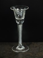 Lot 315 - An 18th century style cordial glass, the...