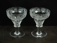Lot 316 - A pair of Edwardian glass sweetmeat dishes,...