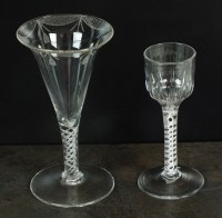 Lot 320 - An English single air-twist goblet, 19th...